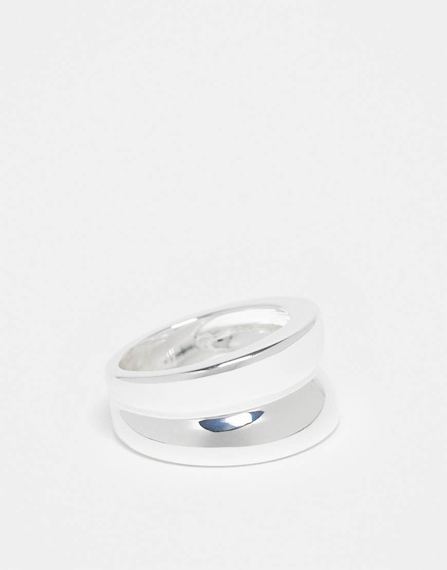 & Other Stories - Breiter, geformter Ring in Silberoptik von Other Stories