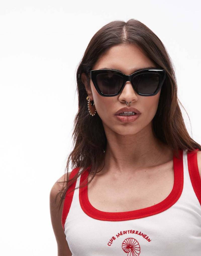 & Other Stories - Oversize-Cat-Eye-Sonnenbrille in Schwarz von Other Stories