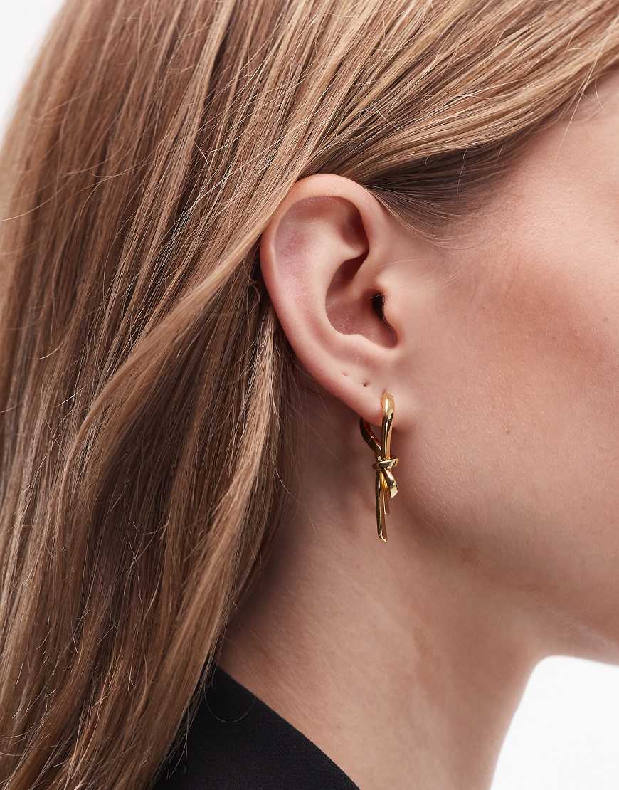 & Other Stories - Creolen in Gold mit Schleifendetail-Goldfarben von Other Stories