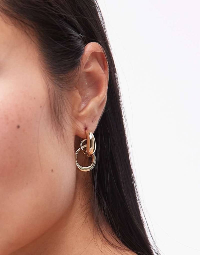 & Other Stories - Doppelte Creolen in Gold-Optik-Goldfarben von Other Stories