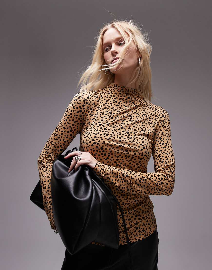 & Other Stories - Eng anliegendes, langärmliges Oberteil aus Jersey mit Leopardenmuster-Neutral & Other Stories - Eng anliegendes, langärmliges Oberteil aus Jersey mit Leopardenmuster-Neutral von Other Stories