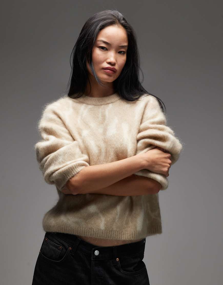 & Other Stories - Flauschiger Strickpullover aus superweichem Mohair in Beige-Neutral von Other Stories