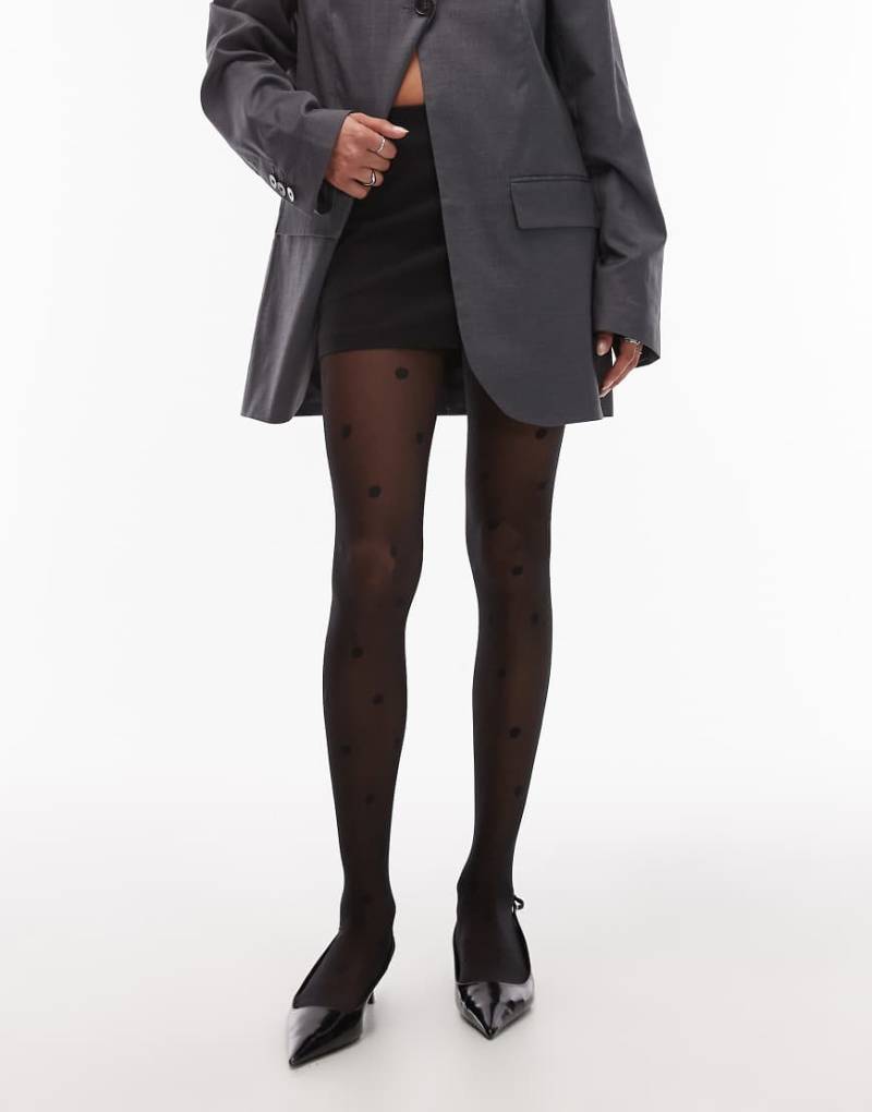 & Other Stories - Gepunktete durchscheinende Strumpfhose in Schwarz von Other Stories