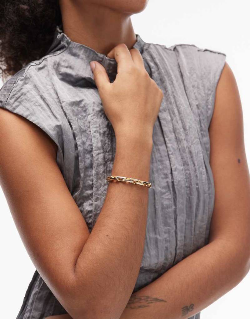 & Other Stories - Goldfarbenes Kettenarmband mit großen Kettengliedern von Other Stories