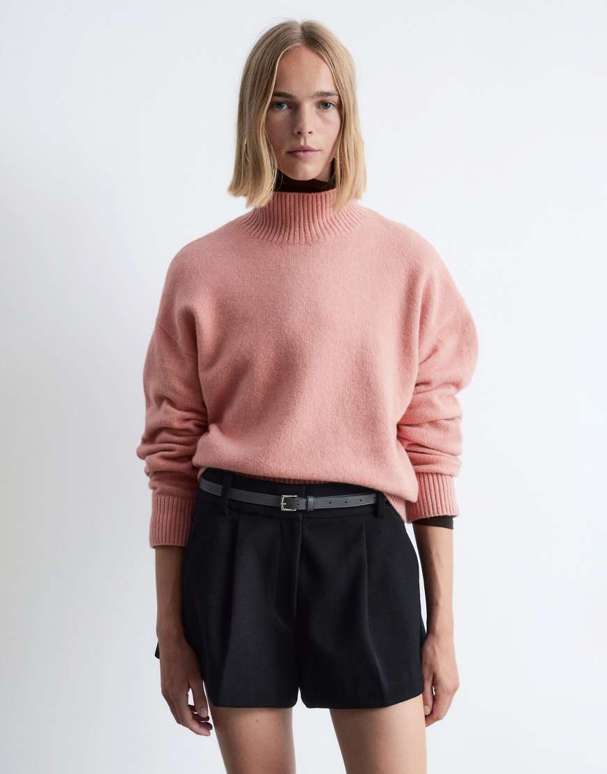 & Other Stories - Hochgeschlossener Relaxed-Fit-Strickpullover in Rosa von Other Stories