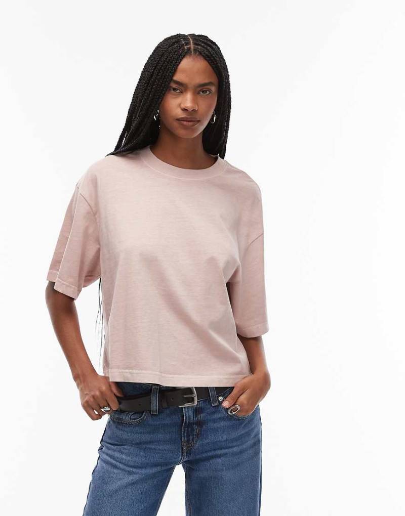 & Other Stories - Kastiges Oversize-T-Shirt in Rosa-Bunt von Other Stories