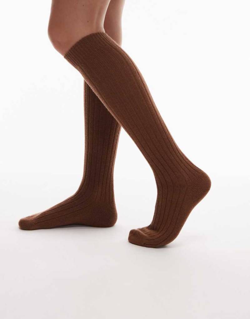 & Other Stories - Kniehohe Socken aus Kaschmir in Braun-Brown von Other Stories