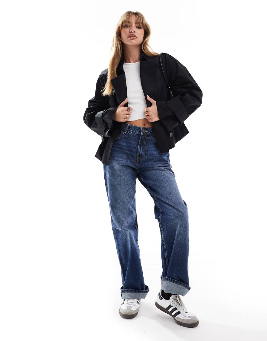 & Other Stories - Kurzer Trenchcoat in Schwarz von Other Stories