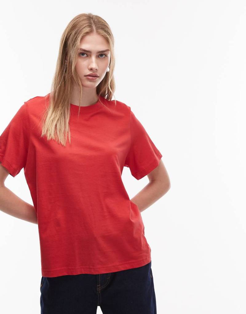 & Other Stories - Locker geschnittenes, kurzärmliges T-Shirt in Rot von Other Stories