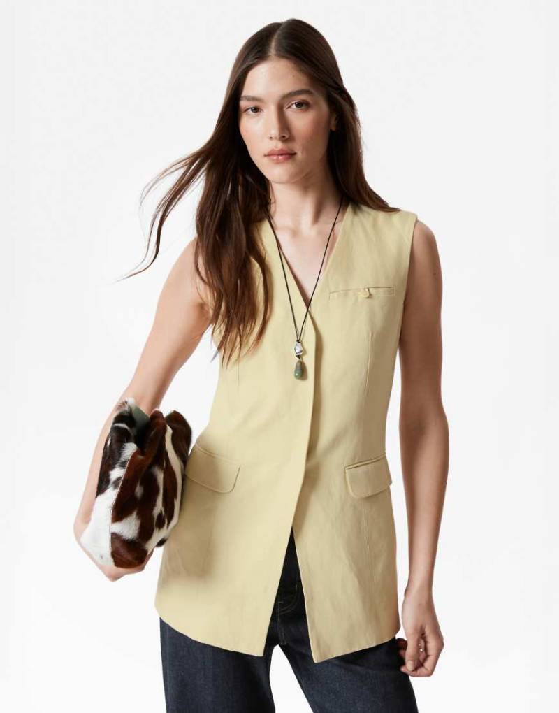 & Other Stories - Longline-Weste in Hellgelb von Other Stories