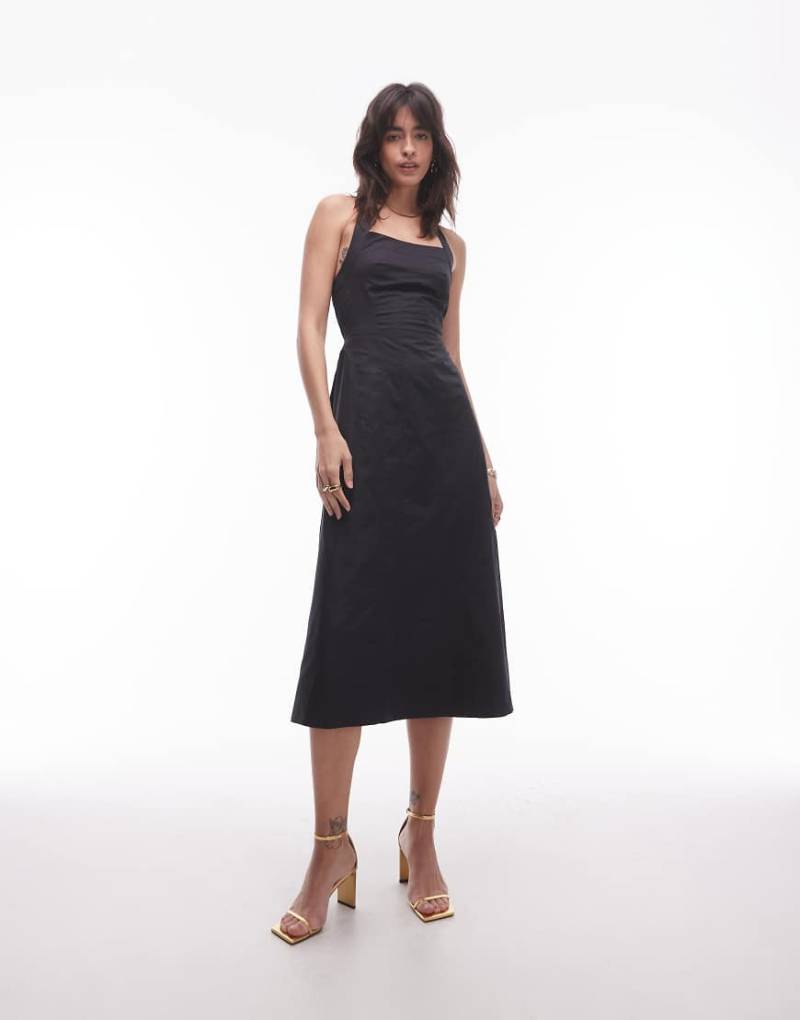 & Other Stories - Midaxi-Kleid in Schwarz mit Neckholder von Other Stories