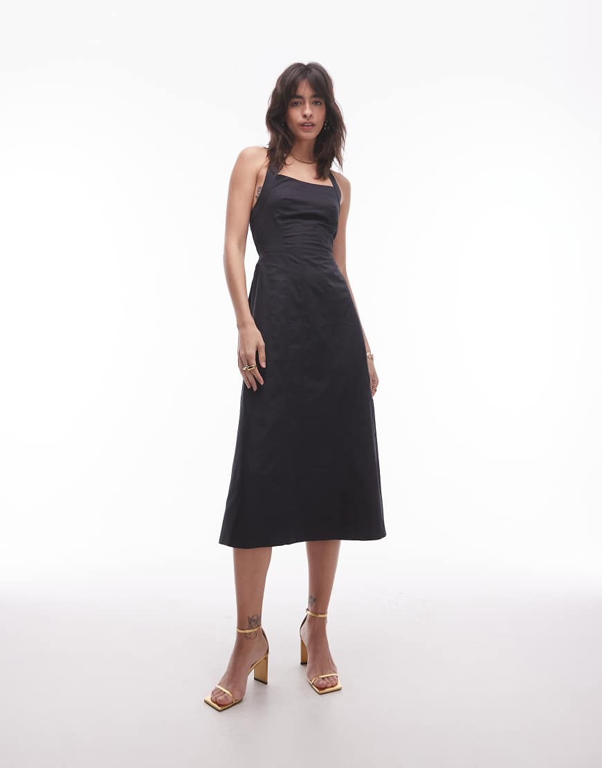 & Other Stories - Midaxi-Kleid in Schwarz mit Neckholder von Other Stories