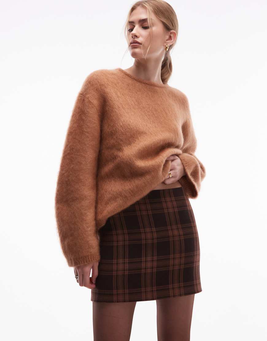 & Other Stories - Minirock mit Karomuster-Brown von Other Stories