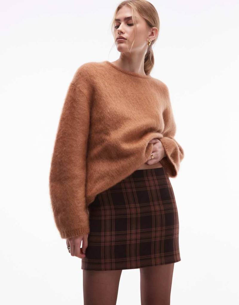 & Other Stories - Minirock mit Karomuster-Brown von Other Stories