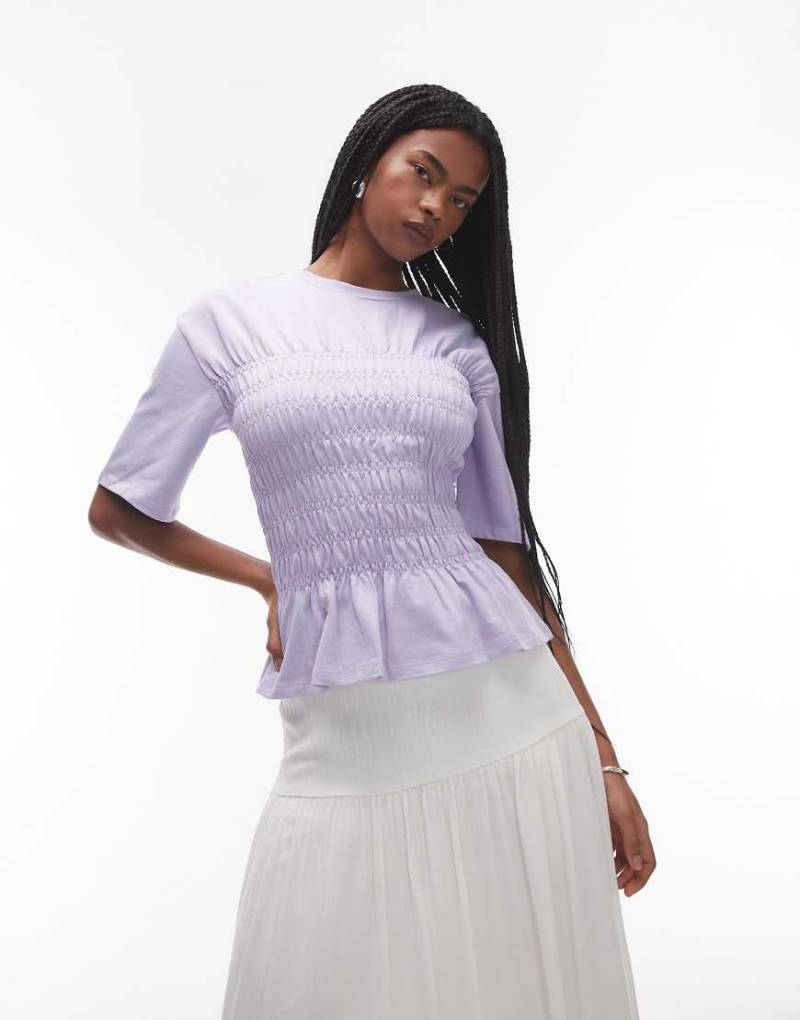 & Other Stories - Oberteil in Flieder mit gerafftem Korsettdetail-Lila & Other Stories - Oberteil in Flieder mit gerafftem Korsettdetail-Lila von Other Stories