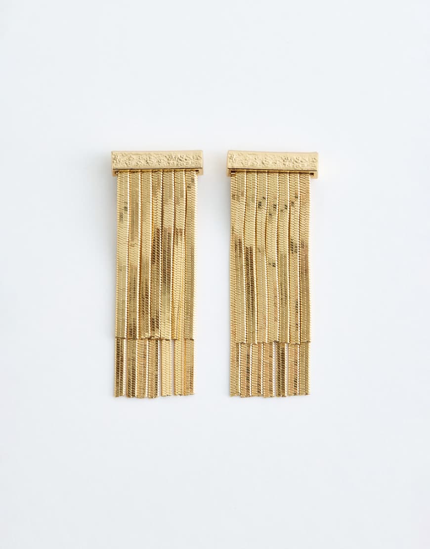 & Other Stories - Ohrringe in Goldoptik mit Fransendesign-Goldfarben von Other Stories