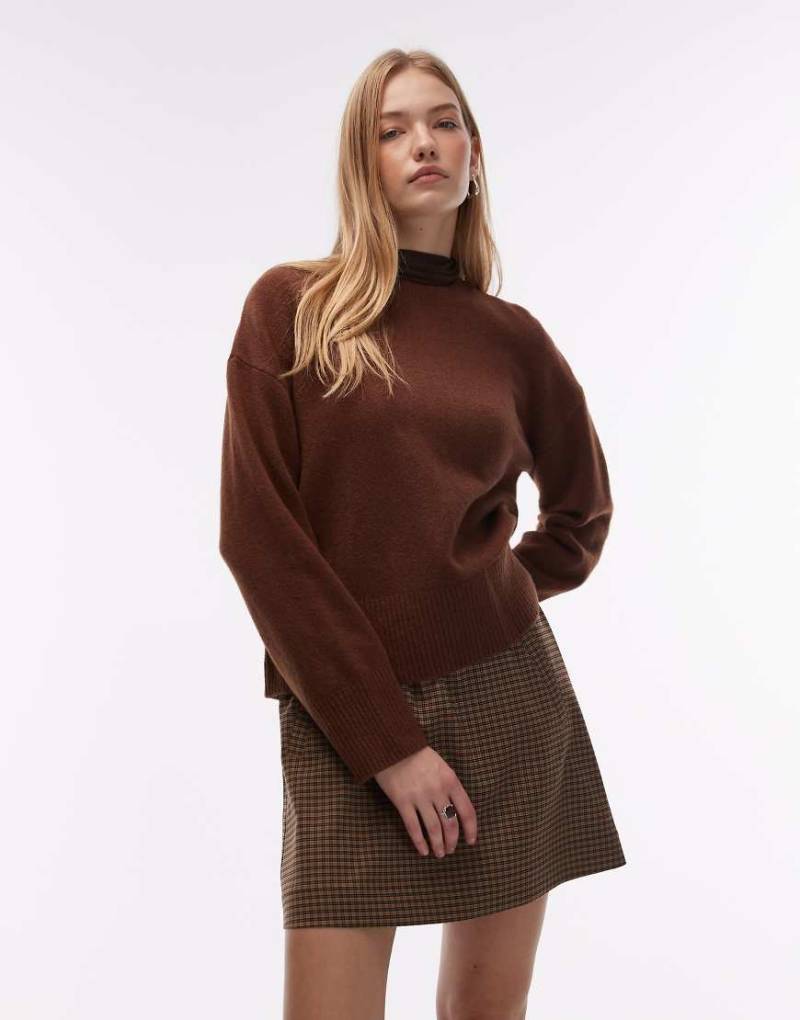 & Other Stories - Pullover in Mokkabraun mit Rundhalsausschnitt-Brown von Other Stories