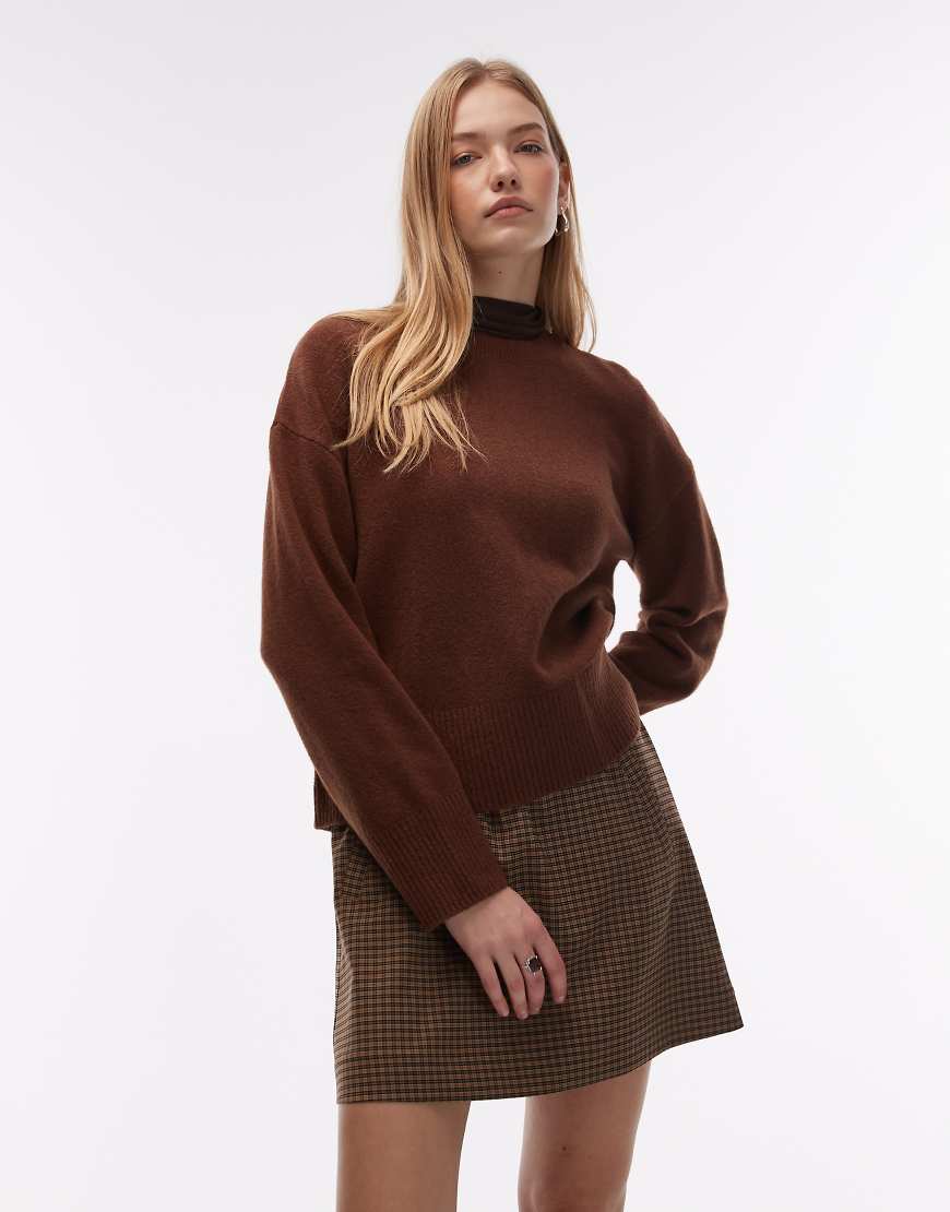 & Other Stories - Pullover in Mokkabraun mit Rundhalsausschnitt-Brown von Other Stories