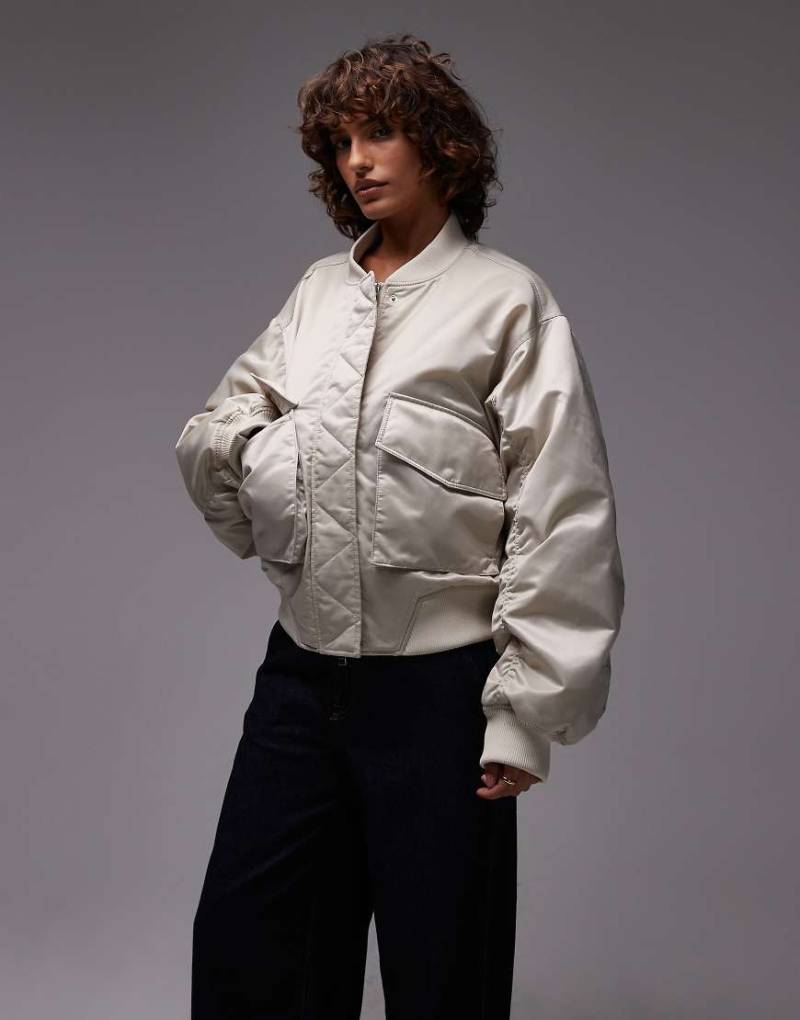 & Other Stories - Relaxed-Fit-Bomberjacke in Beige-Neutral von Other Stories