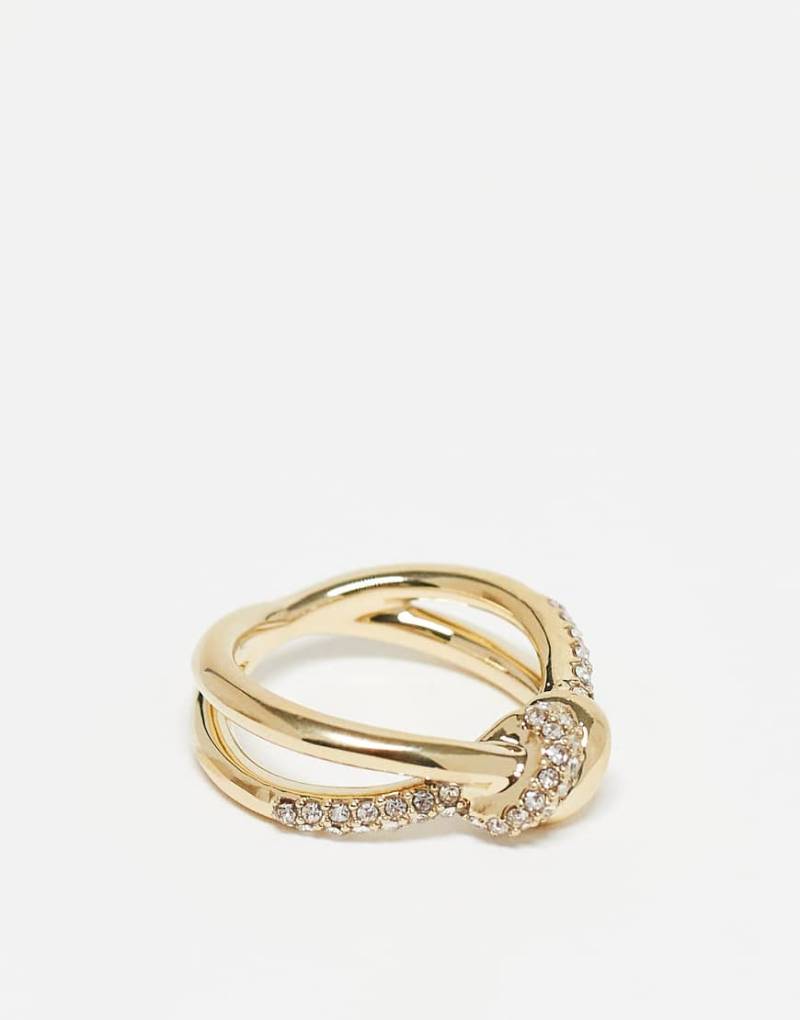 & Other Stories - Ring in Goldoptik mit Strass-Detail-Goldfarben von Other Stories