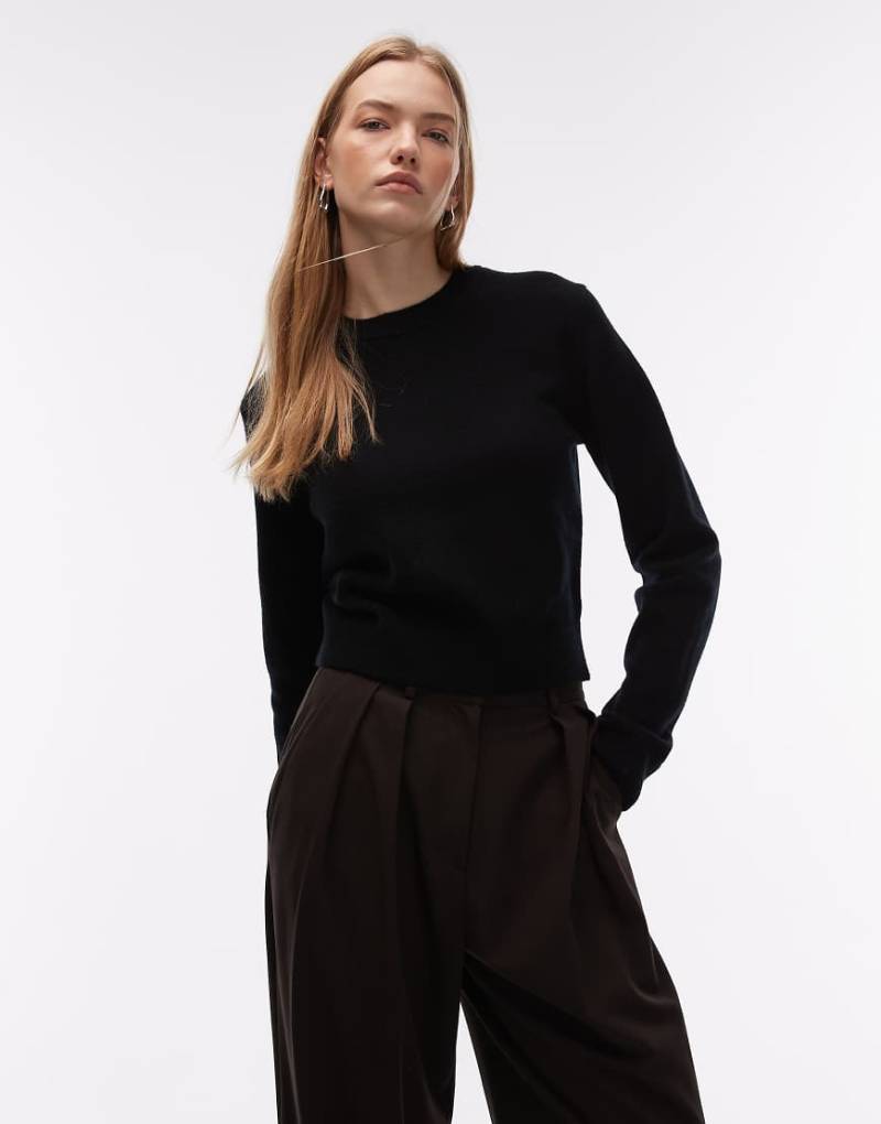 & Other Stories - Slim-Fit-Pullover aus Baumwoll-Wollmix in Schwarz von Other Stories