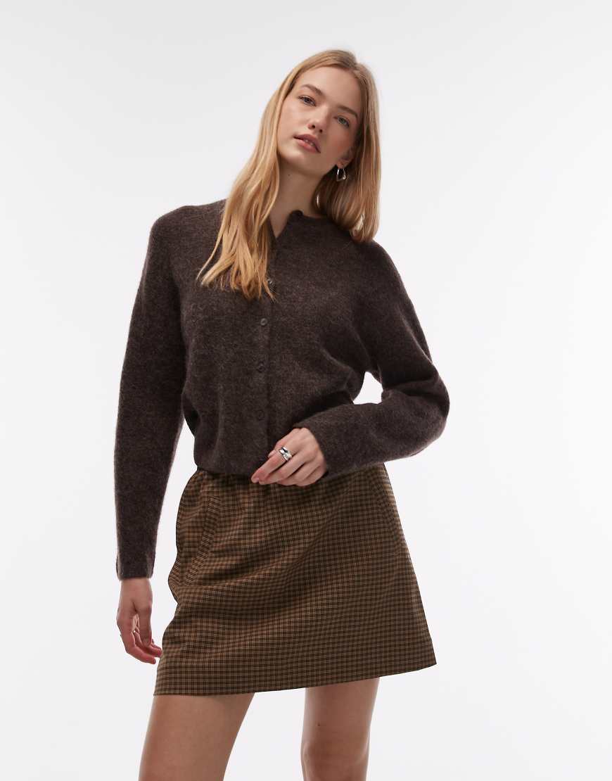 & Other Stories - Strickjacke aus Alpaka und Wolle in Braun mit Knopfleiste vorne-Brown von Other Stories