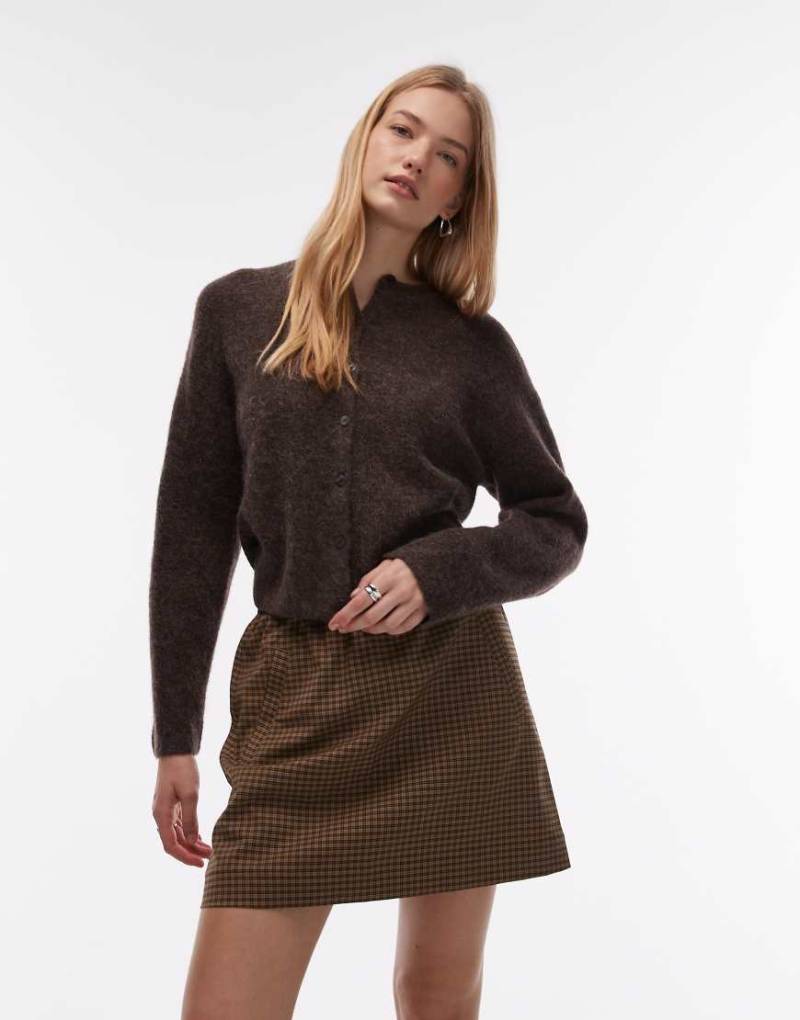 & Other Stories - Strickjacke aus Alpaka und Wolle in Braun mit Knopfleiste vorne-Brown von Other Stories