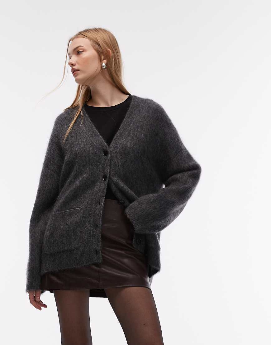 & Other Stories - Strickjacke aus Wollmix in Grau von Other Stories