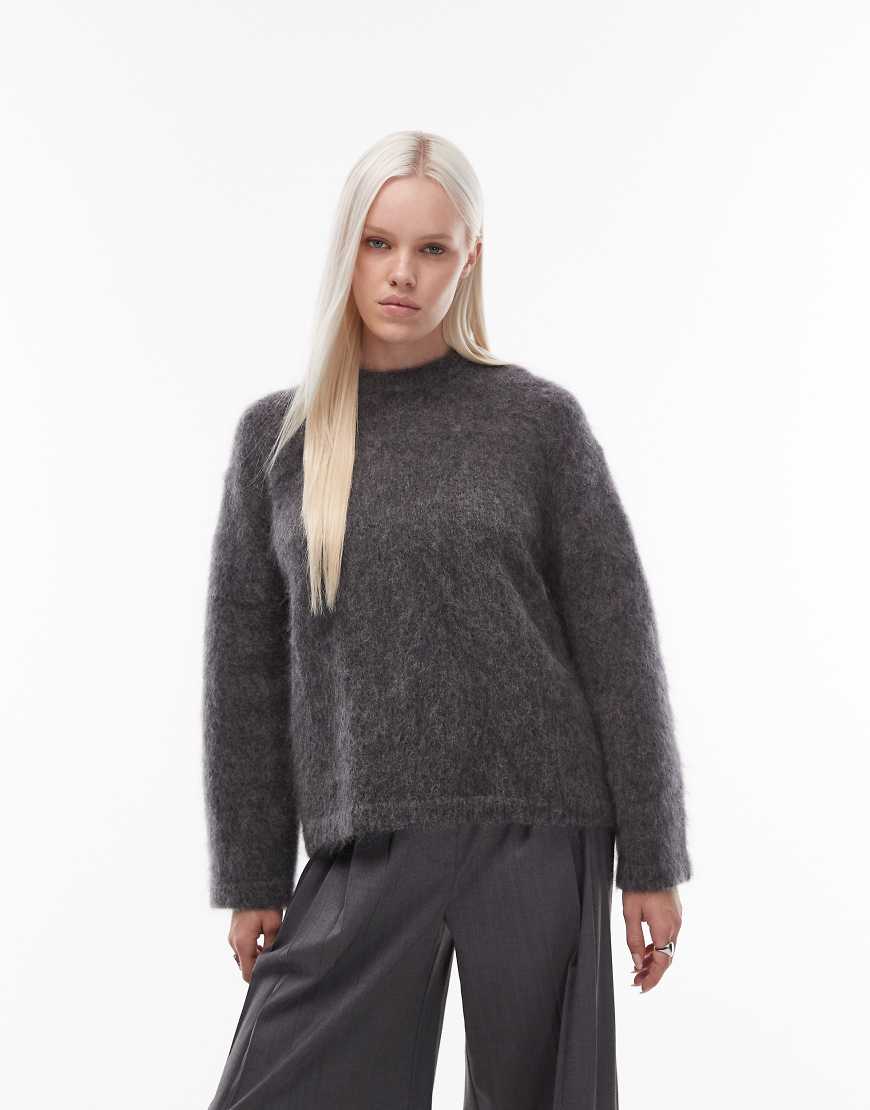 & Other Stories - Superweicher, flauschiger Strickpullover aus Mohair in Grau von Other Stories