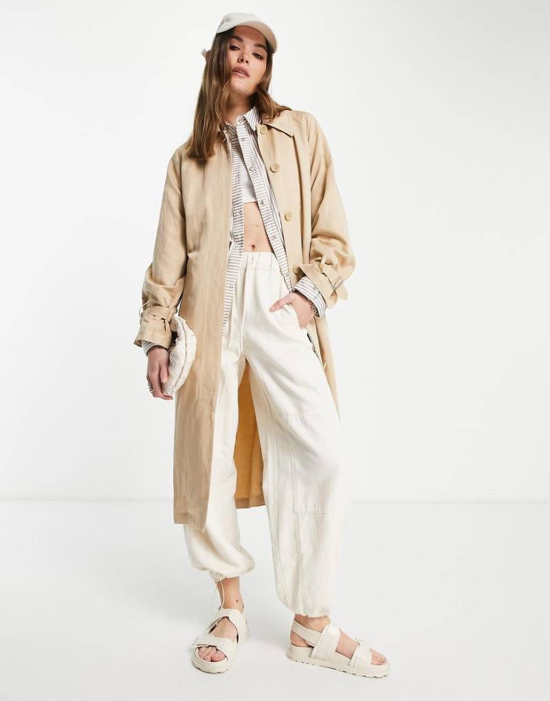 & Other Stories - Trenchcoat in Beige mit Ballonärmeln-Neutral von Other Stories