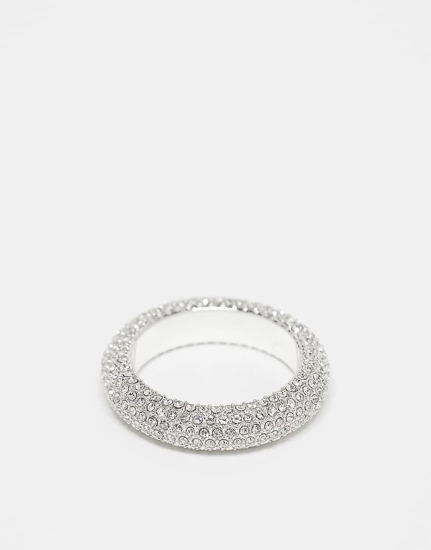 & Other Stories - Zarter Ring in Silberoptik mit Strassbesatz von Other Stories