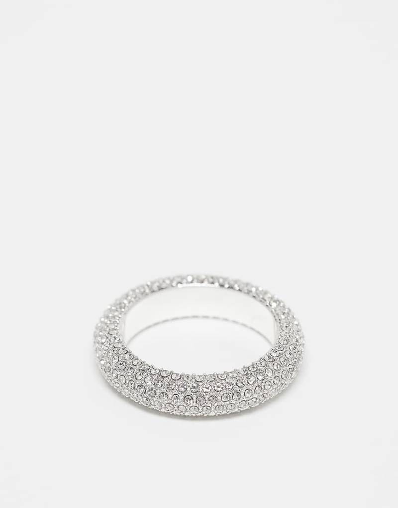 & Other Stories - Zarter Ring in Silberoptik mit Strassbesatz von Other Stories