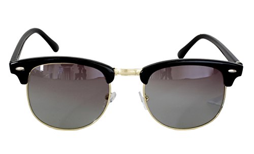 Unisex Abgerundete quadratische Linse Full-Frame-Clubform Sonnenbrille polarisierte Gradient Black Lens mit Black & Gold Kunststoff Metallrahmen Anti-Glare Anti-Reflective Unisex Abgerundete quadratische Linse Full-Frame-Clubform Sonnenbrille polarisierte Gradient Black Lens mit Black & Gold Kunststoff Metallrahmen Anti-Glare Anti-Reflective von Other
