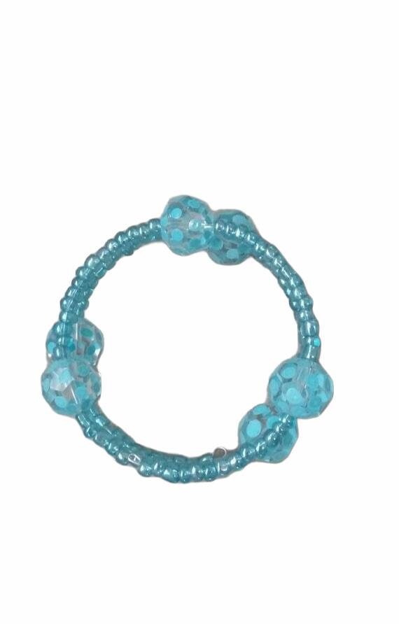 Opak Blau Perlen Memory Draht Armband, Schmuck, Einzigartige Mode Accessoire von OtherItemsFor11Q