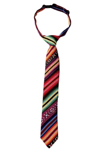Otis & Oliver Gestreifte Kinder-Krawatte, vorgebunden, Alter 1–12 Jahre, verstellbar, gewebte Baumwolle, Kirche, Hochzeit, Schule, Abschlussfeier, Cancun, Large (9-12 years) von Otis & Oliver