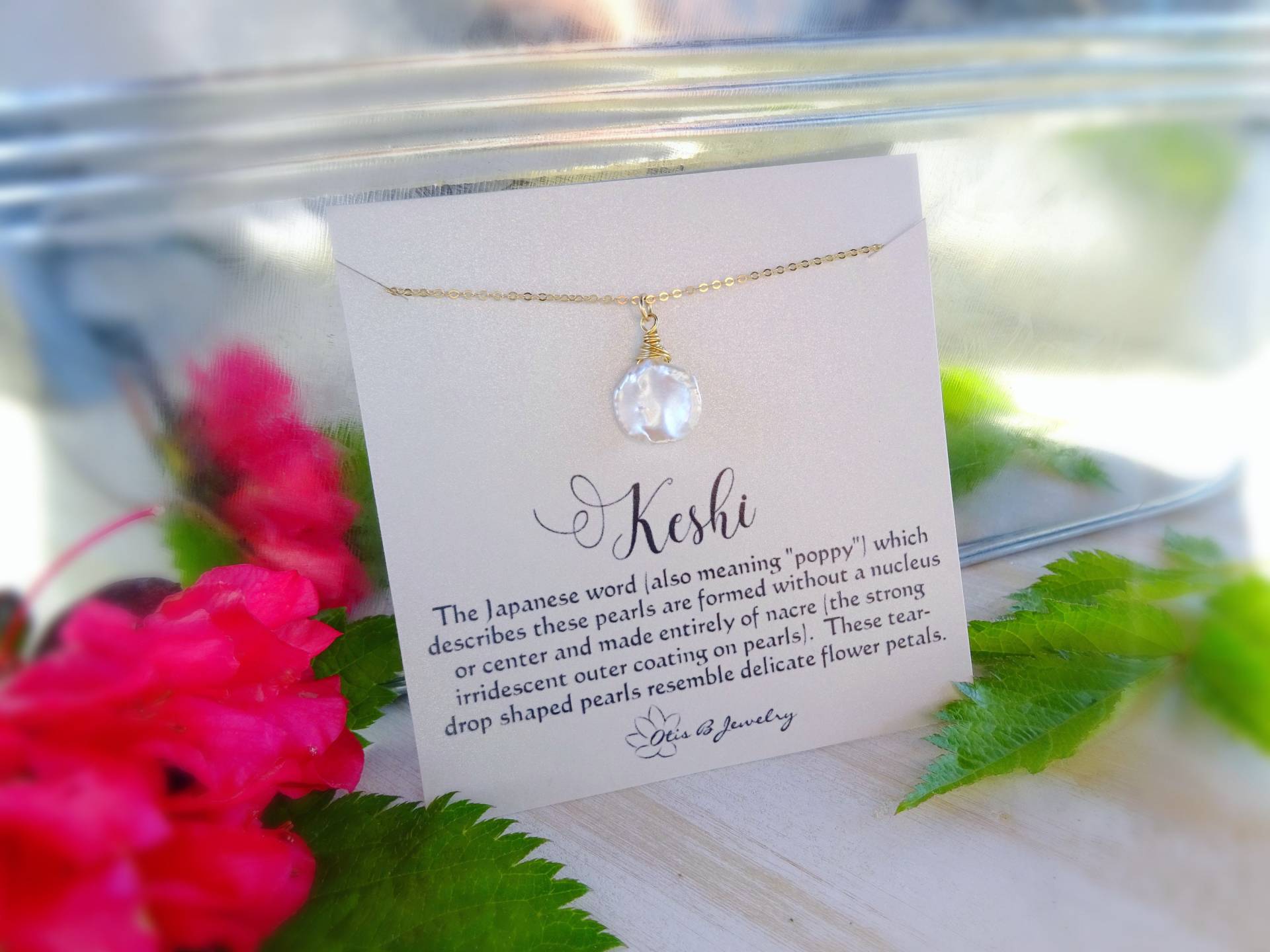 Keshi Perlen Anhänger Halskette, Draht Gewickelt, Organic Style von OtisBJewelryGifts