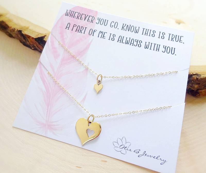 Passendes Herz Halsketten-Set, Mutter Und Tochter Schmuck Geschenk von OtisBJewelryGifts
