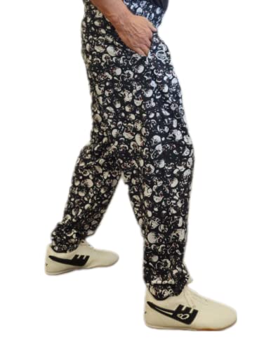 Otomix Bodybuilding-Trainingshose für Herren, weit geschnitten, totenköpfe, M von Otomix