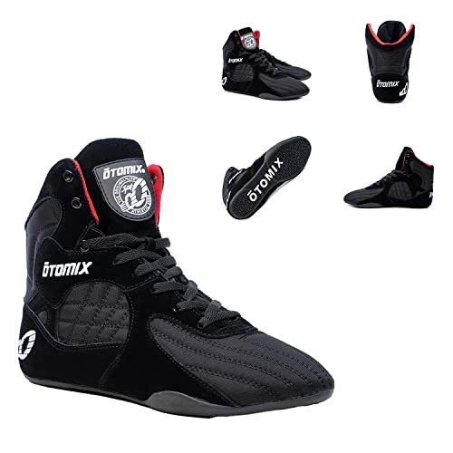 Otomix Stingray Gym Sport & Fitness Schuhe für Herren & Damen, hochwertige MehrzweckTrainingsschuhe, Stiefel für Boxen, Wrestling, Gewichtheben, Kampfsport, Kreuzheben, Schwarz , 39 13 EU von Otomix