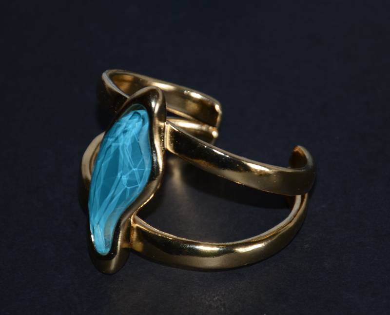 Gold Gefüllt Messing Armreif-Kristall Eingefügt Gold Armreif-Einzigartigen Stil Armband-Spanien Gemacht Vergoldet Armreif-Uno No De 50 Armband von OtroAccesorio