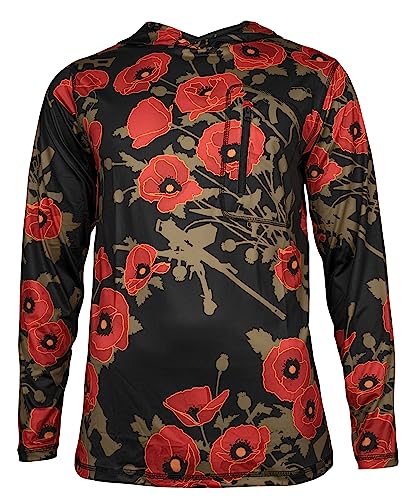 OTTE Gear Shade Shirt UPF 50+ Longsleeve mit UV-Schutz (2XL, Poppies of War) von OTTE Gear