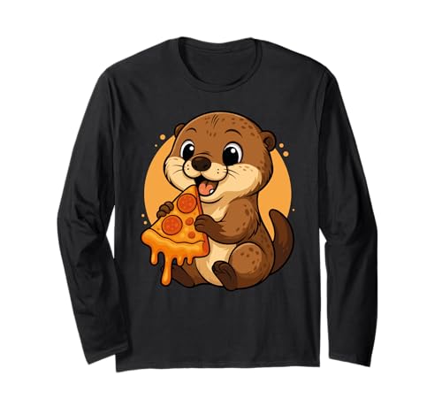 Lustiger Otter Essen Pizza Grafik Jungen Mädchen Otter Liebhaber Langarmshirt Lustiger Otter Essen Pizza Grafik Jungen Mädchen Otter Liebhaber Langarmshirt von Otter Eating Pizza Graphic Design
