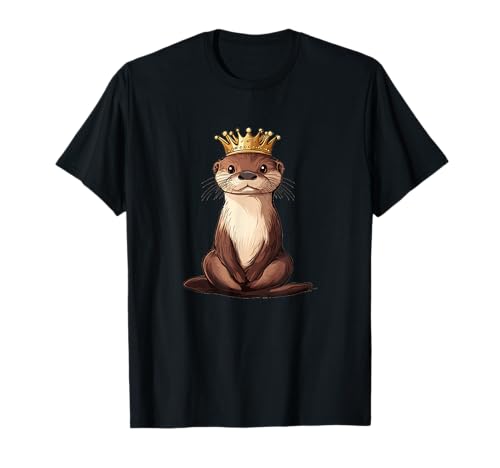 Süßes König Otter mit Krone Kostüm für Jungen und Mädchen T-Shirt von Otter King