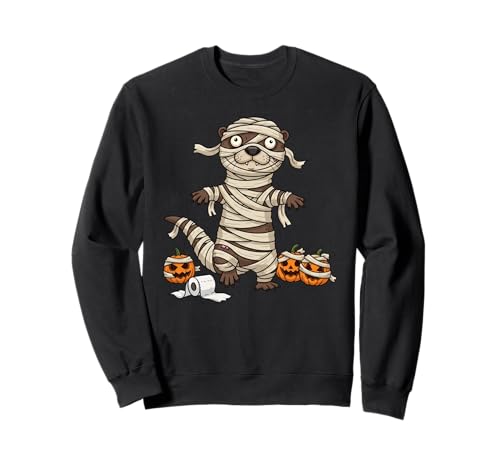 Lustiger Otter Mama Kürbis Halloween Kinder Herren Damen Sweatshirt von Otter Lovers Cute Halloween Outfits for Boy Girl