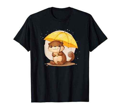Charmanter Otter mit Regenschirm für einen witzigen und schönen Look T-Shirt Charmanter Otter mit Regenschirm für einen witzigen und schönen Look T-Shirt von Otter Umbrella Outfit