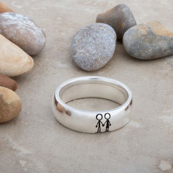 Seine Und Sie Versprechen Ring Paare von OtterlyYoursDesigns