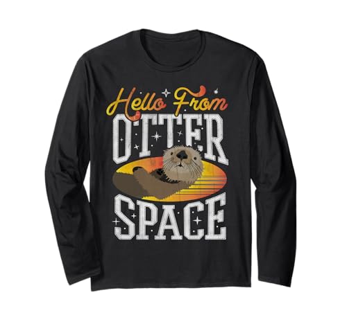 Niedliches lustiges Otter-Shirt Hello from Otter Space Jungen Mädchen Langarmshirt Niedliches lustiges Otter-Shirt Hello from Otter Space Jungen Mädchen Langarmshirt von Otters World Teez