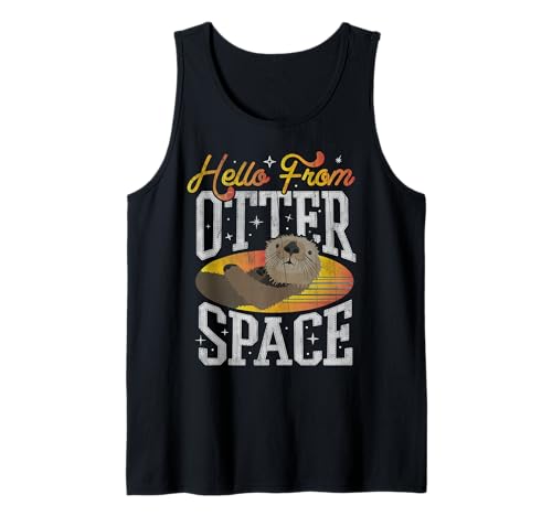 Niedliches lustiges Otter-Shirt Hello from Otter Space Jungen Mädchen Tank Top von Otters World Teez