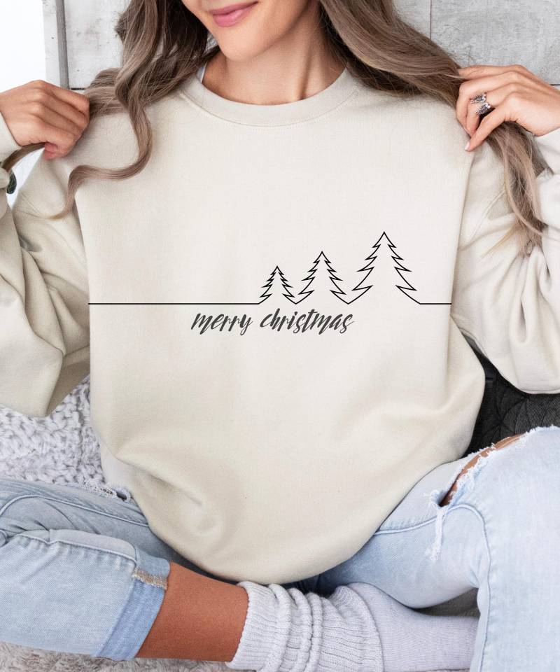 'merry Christmas' Sweatshirt Gemütliches Urlaubs Outfit von Ottertree