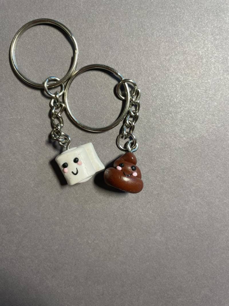 Klopapier & Poop - Matching-Schlüsselanhänger/Matching-Charm Freundschaft-, Partnergeschenk Klopapier & Poop - Matching-Schlüsselanhänger/Matching-Charm Freundschaft-, Partnergeschenk von OttherStuff